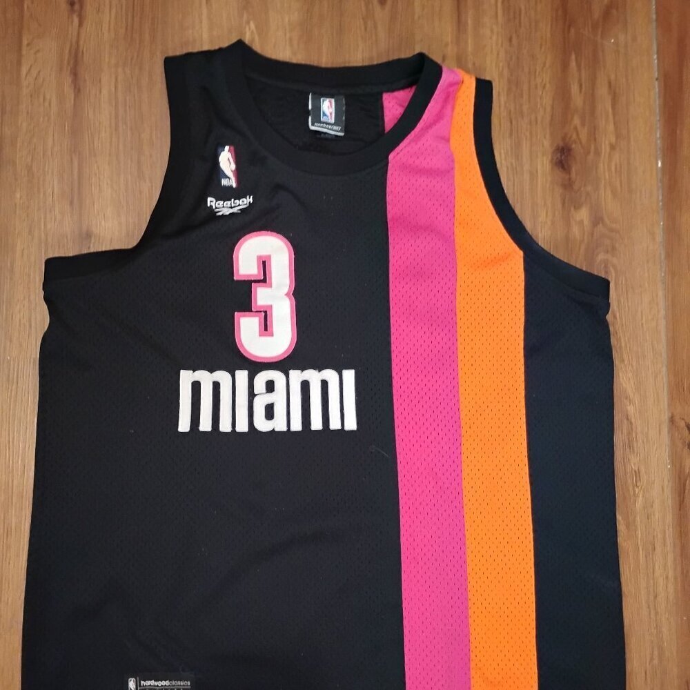 Vintage Reebok Hardwood Classics Dwyane Wade Miami Heat Jersey